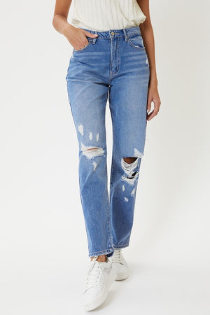 Lucia Ultra High Rise Distressed Jean