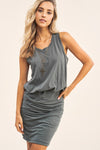 Soft Jersey Cotton Sleeveless Knit Dress In Color Options