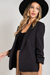 Heather Open Front Cardigan in Black or Heather Gray