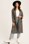 Nora Plaid Oversized Long Lightweight Coat