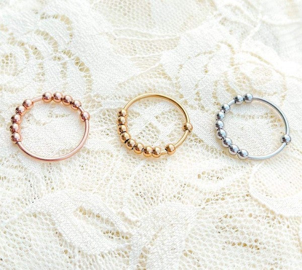 Anxiety Rings in Gold, Rose Gold or Silver