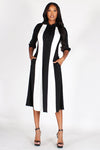 Black and White Stripe Stunner Dress