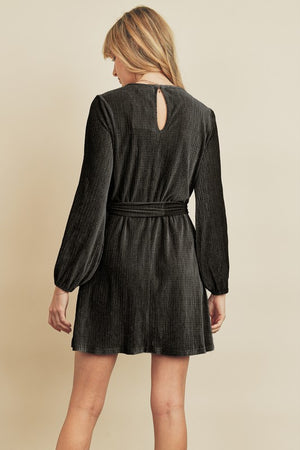 Beyond Velour Belted Tunic Dress