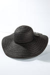 Wide Brim Sun Hat in Black