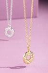 Circle Pendant Necklace in Gold or Silver