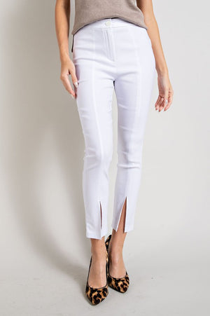 Ella High Waisted Slim Fit Pant With Front Hem Slit