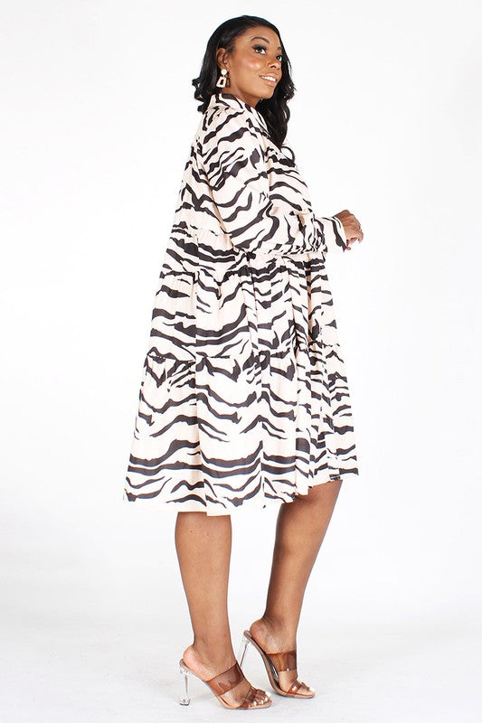 Shannon Oversized Print Dress in Sizes S-3X