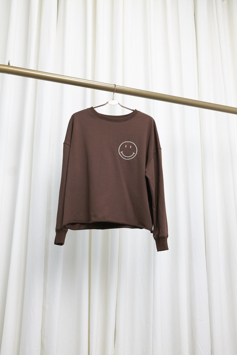 All Smiles Crewneck in Various Neutral Color Choices