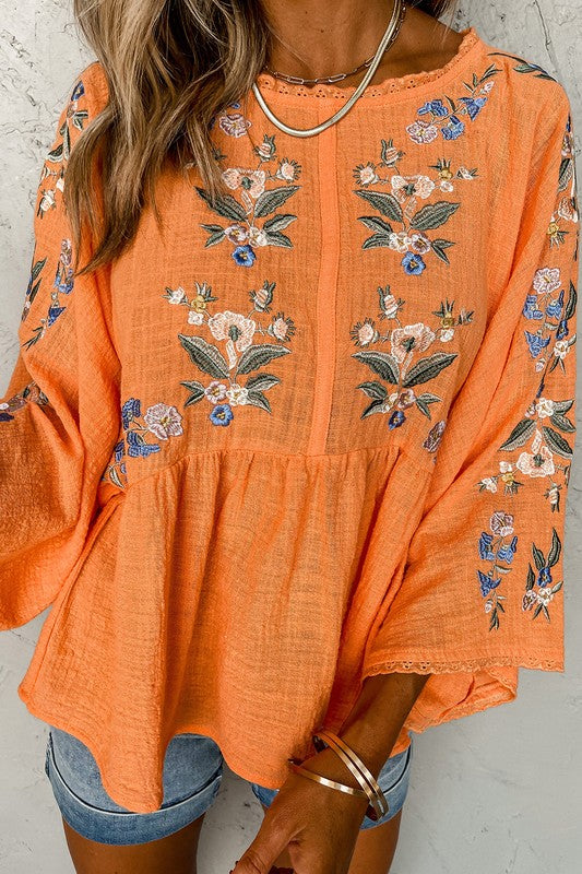 Serena Embroidered Floral Blouse