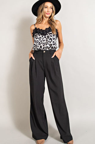 Paula Soft Washed Wide Leg Pant in Olive Sizes Small-2X