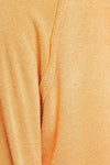 Jillian Long Sleeve Raw Edge Pullover in Orange