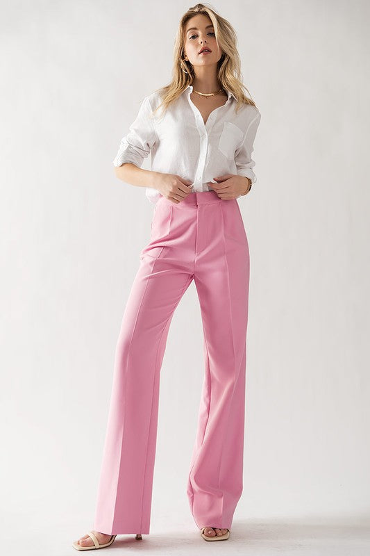 Pinkie Wide Leg Slacks – Polka Dots Boutique