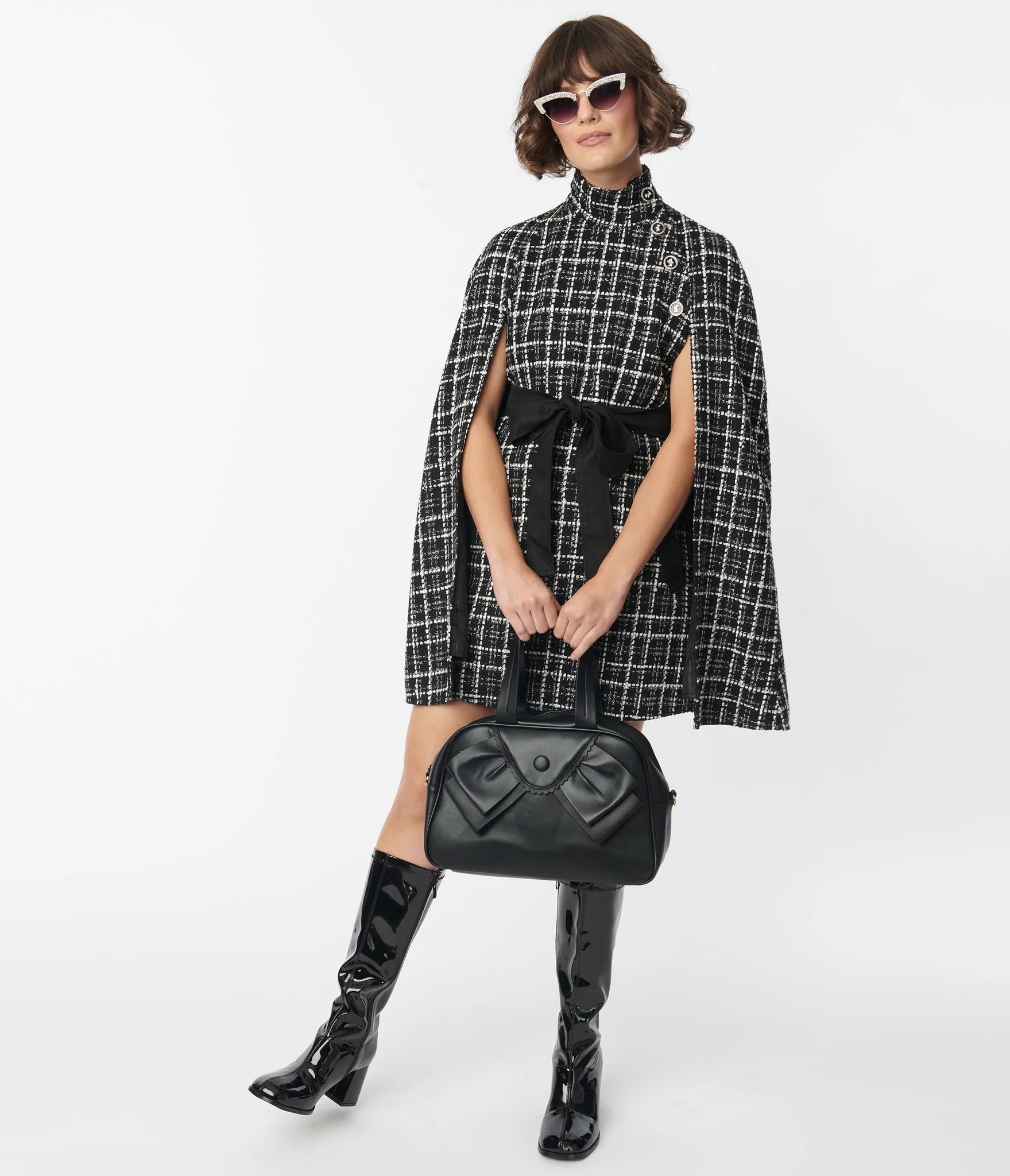 Savile Row Tweed Cape Coat by Smak Parlour – Polka Dots Boutique