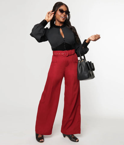 Calvin Klein Burgundy Flat Front Slim Fit Dress Pants, $95 | Macy's |  Lookastic