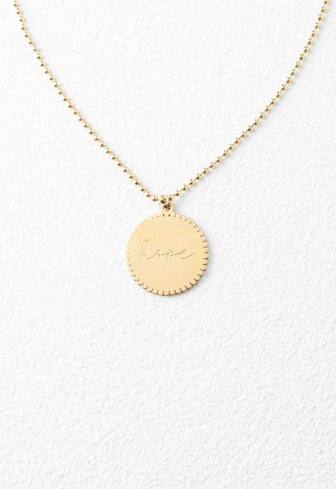 Hope Pendant Necklace in Gold