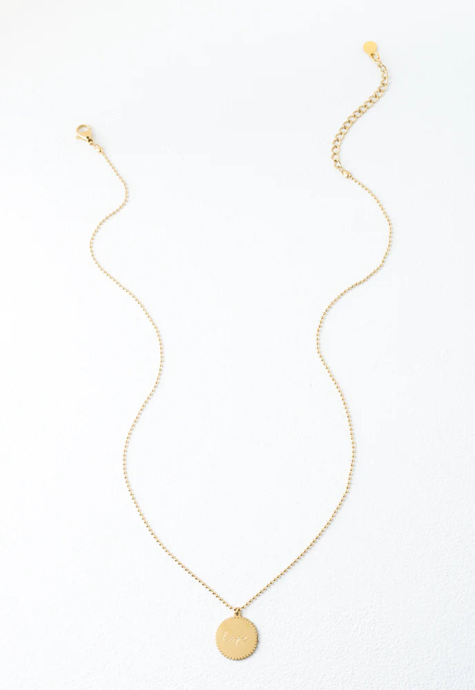 Hope Pendant Necklace in Gold