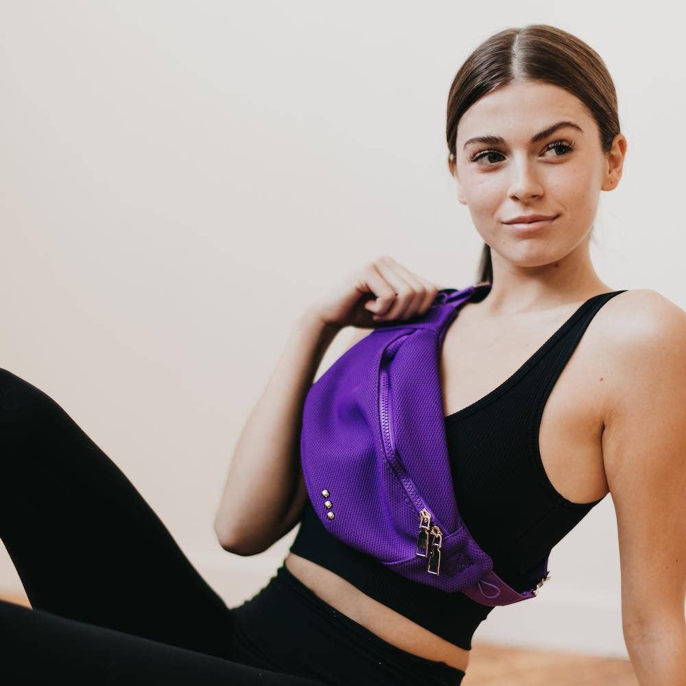 Fast and Free Athletic Bum Bag in Purple