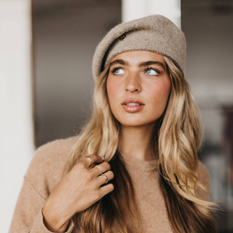 Cashmere Blend Beanies in Various Colors