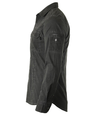 Vintage Washed Long Sleeve Button Up