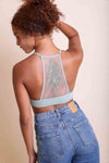 Tattoo Mesh Racerback Bralette in Various Color Choices Size XS-3X