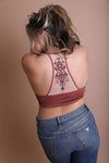 Tattoo Mesh Racerback Bralette in Various Color Choices Size XS-3X
