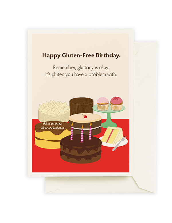 Gluten Free Birthday Greeting Card