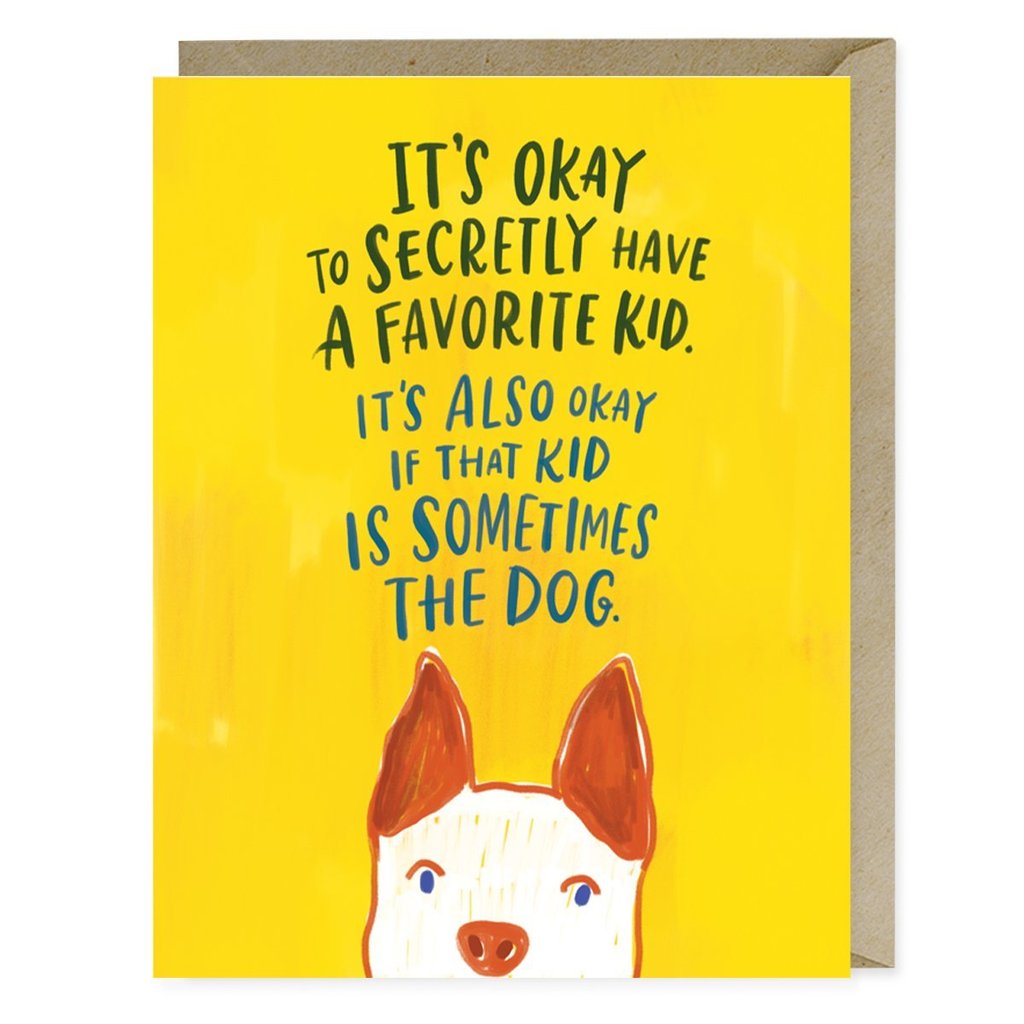 Favorite Kid Is A Dog Greeting Card