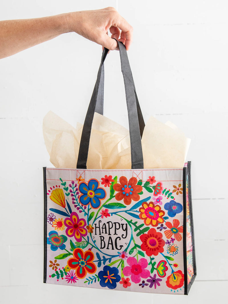 Happy Bag Large Cream Floral by Natural Life