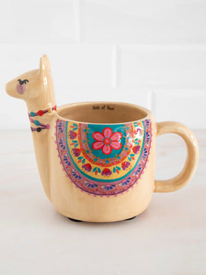 Llama Love Folk Art Mug by Natural Life