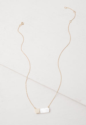 Courage Light and Gold Mother of Pearl Necklace