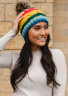 Colorful Stripe Pom Hat by Panache
