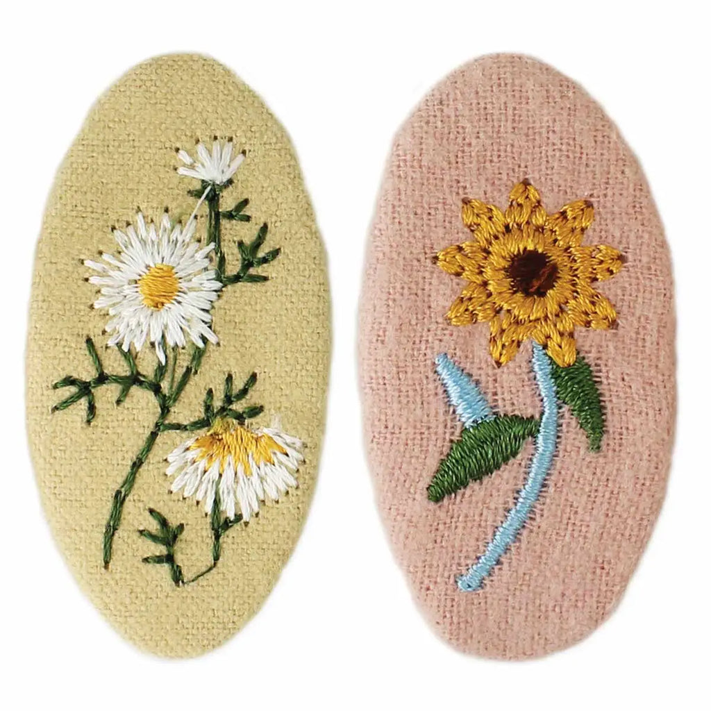 Floral Embroidered Barrette