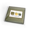 Olive Herringbone Card Container