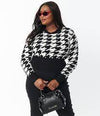Houndstooth Sweater by Unique Vintage