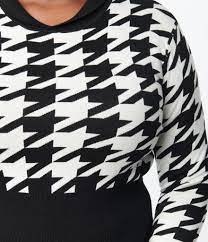 Houndstooth Sweater by Unique Vintage