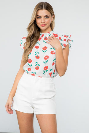 Robin Smock Neck Floral Blouse by THML