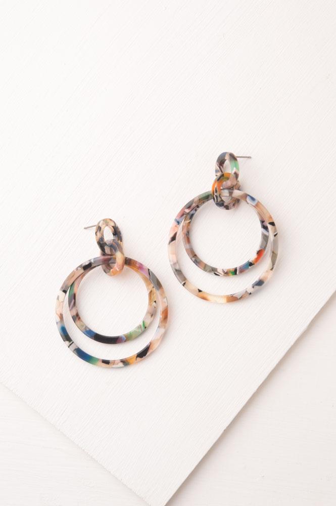 Margot Multicolored Resin Dangle Earrings