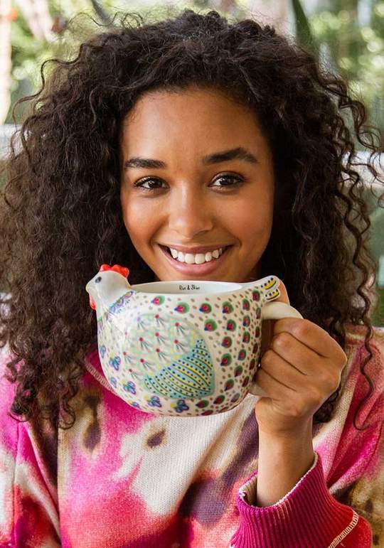 Penny The Chicken Folk Art Mug